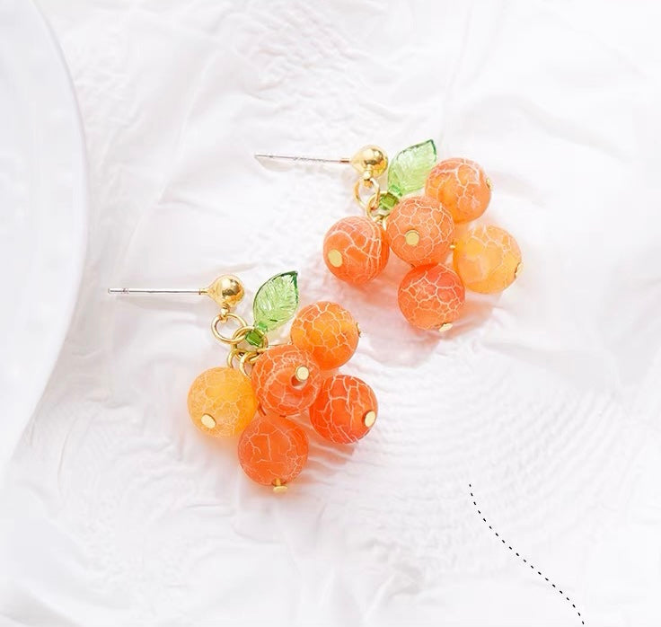 Pretty Orange Earrings/Clips PN6691