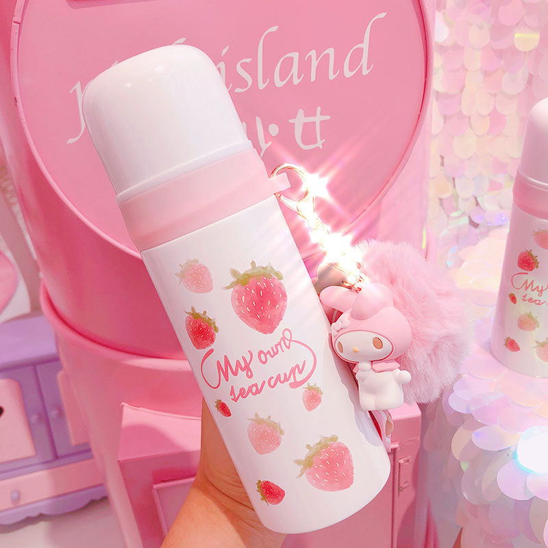 Kawaii Strawberry Stainless Steel Vacuum Water Bottle JK1328