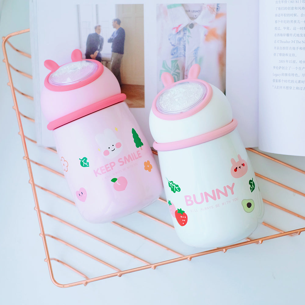 Cute Rabbit Stainless Steel Vacuum Water Bottle JK2347