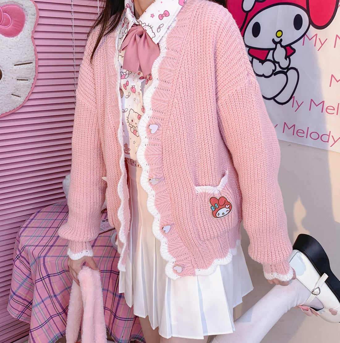 Pink Anime Sweater Coat PN5465