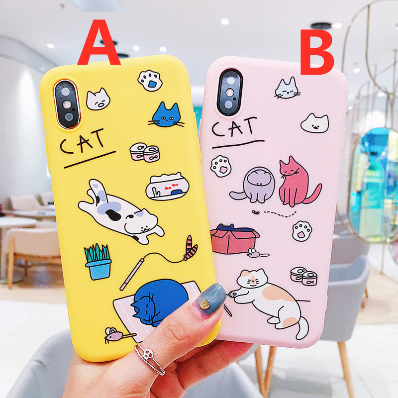 Lovely Cats Phone Case for iphone 6/6s/6plus/7/7plus/8/8P/X/XS/XR/XS Max/11/11 pro/11 pro max JK1850