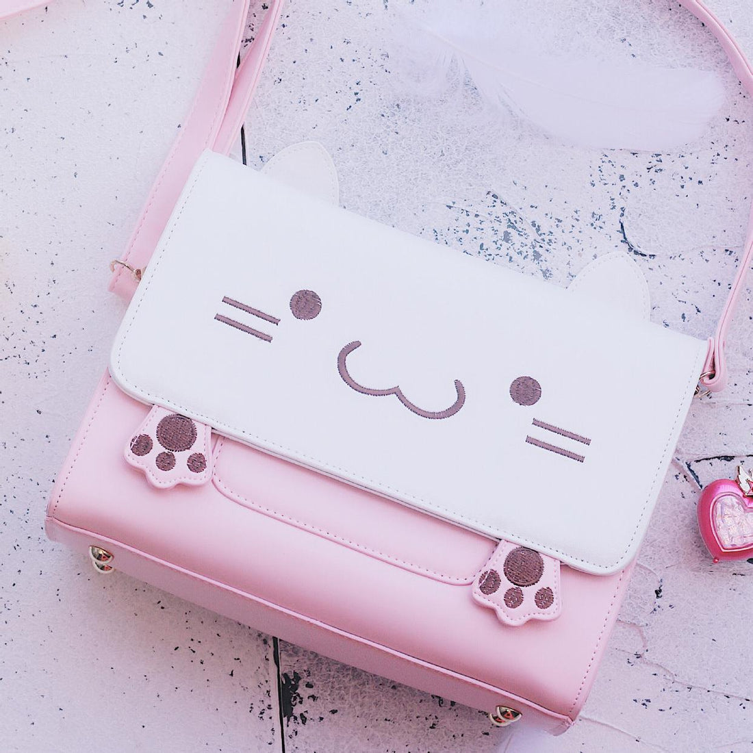 Pink Cat Shoulder Bag JK1276