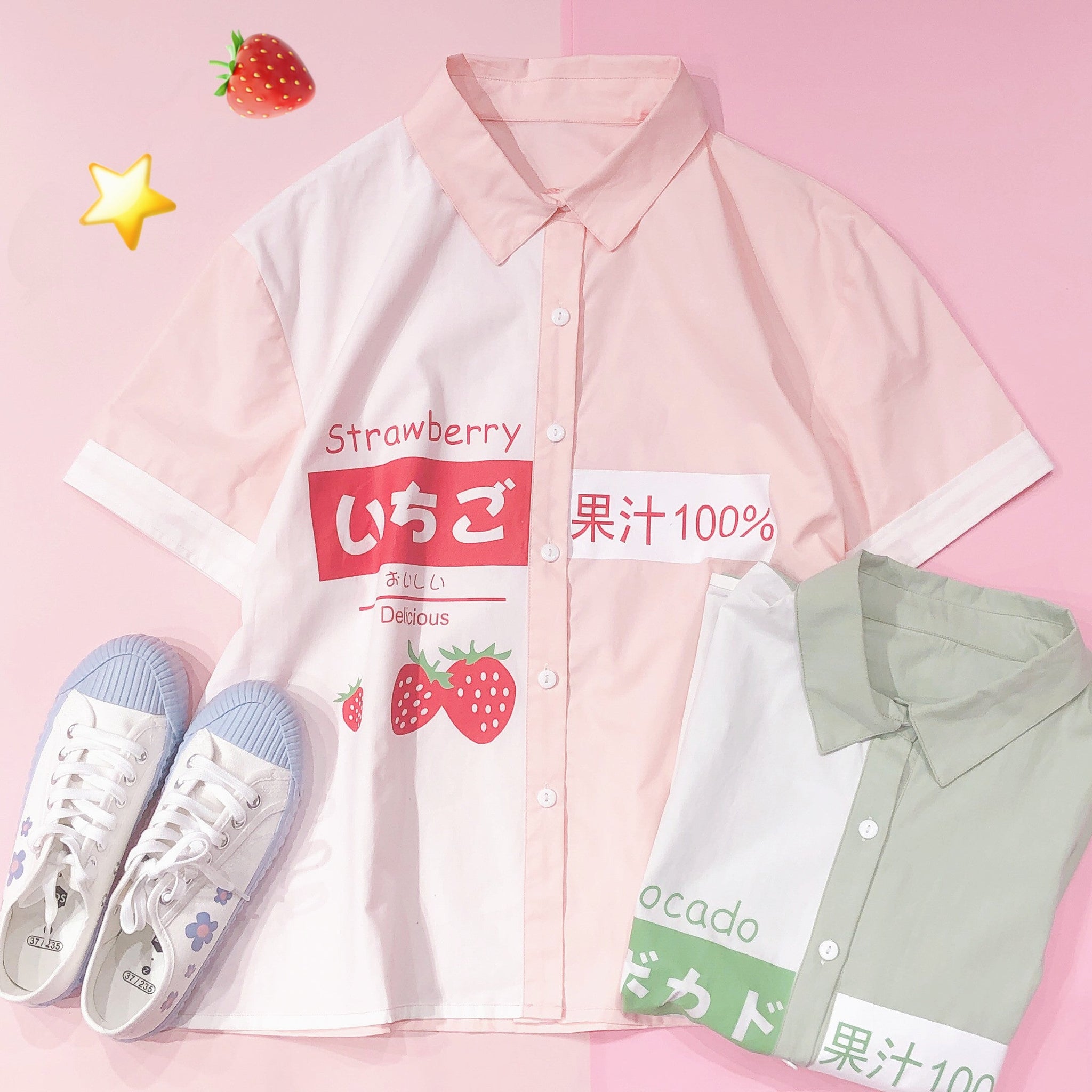 Strawberry and Avocado T-shirt JK2097