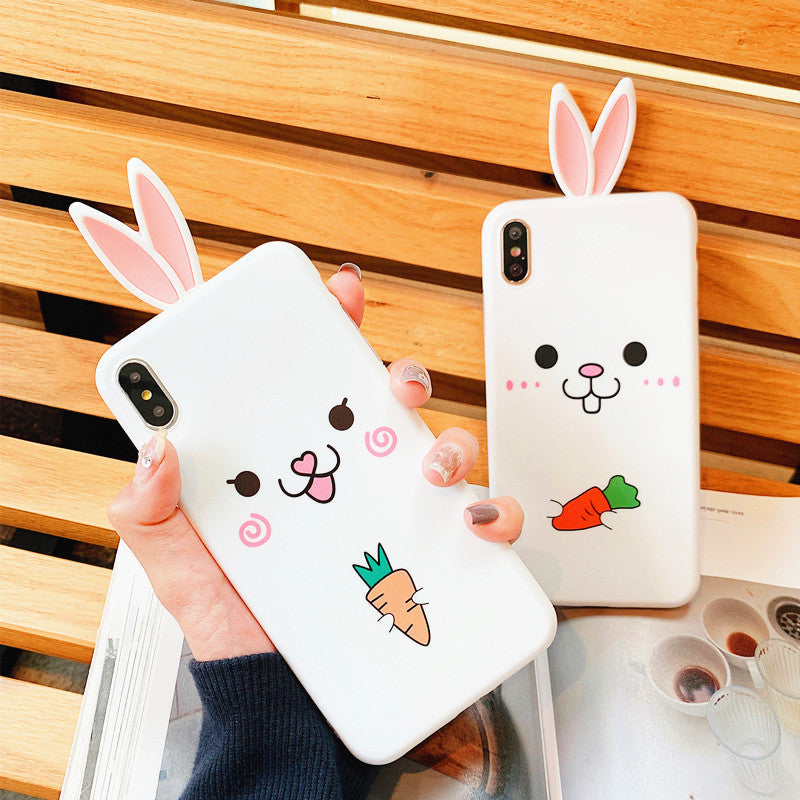 Lovely Rabbit Phone Case for iphone 6/6s/6plus/7/7plus/8/8P/X/XS/XR/XS Max JK1200