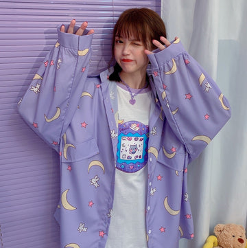 Fashion Moon Long Sleeve Shirt JK2188