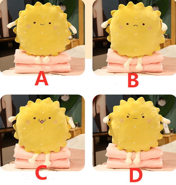 Cute Biscuit Pillow And Blanket PN5554