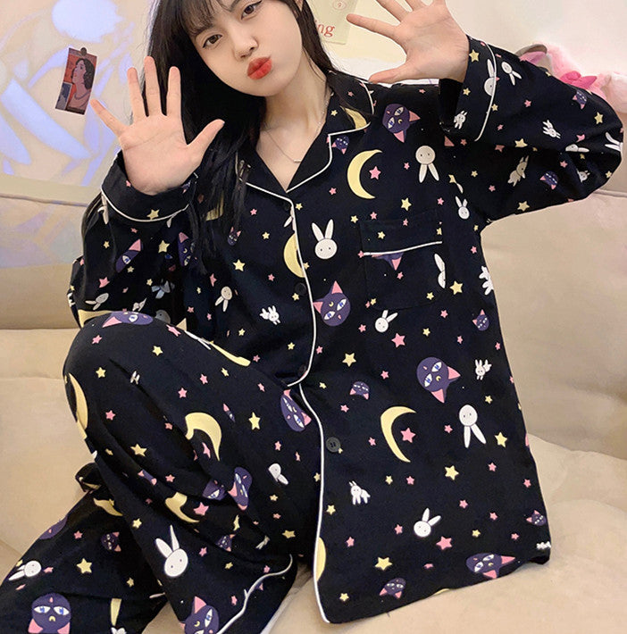 Kawaii Luna Cat Pajamas Suits PN5678