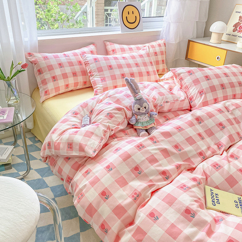 Pink Flowers Bedding Set PN5065