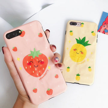 Strawberry and Pineapple Phone Case for iphone 6/6s/6plus/7/7plus/8/8P/X/XS/XR/XS Max JK1551