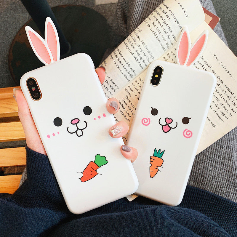 Lovely Rabbit Phone Case for iphone 6/6s/6plus/7/7plus/8/8P/X/XS/XR/XS Max JK1200