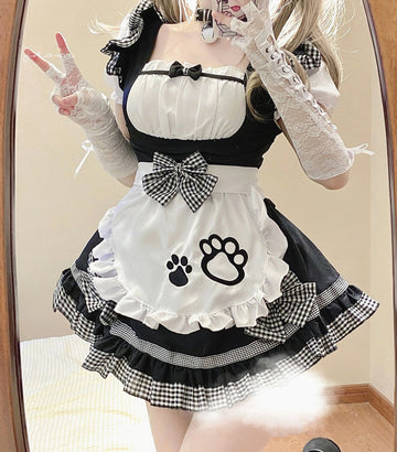 Kawaii Paw Cosplay Dress Set PN5750