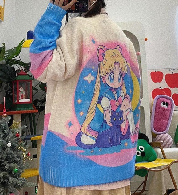 Fashion Sailormoon Oversize Sweater Coat PN6400