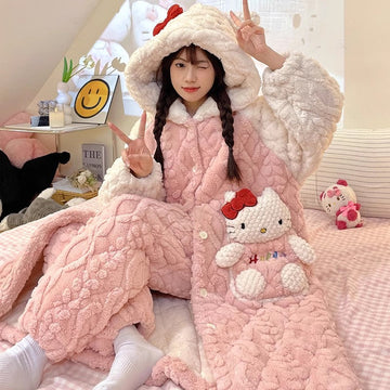 Lovely Kitty Winter Pajamas PN6392