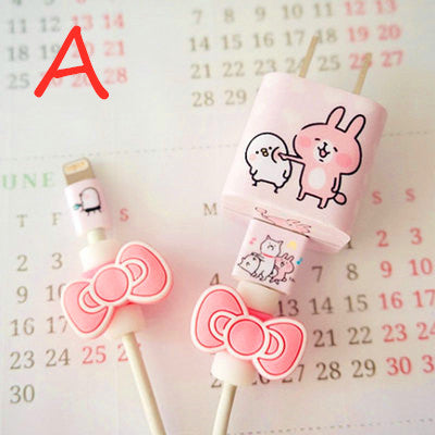 Cartoon Animals Iphone Charger Stickers JK1378