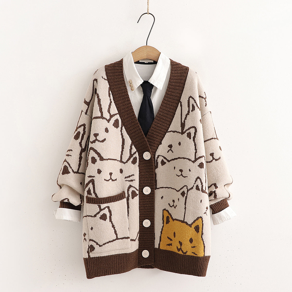 Cute Cats Sweater Coat JK2936