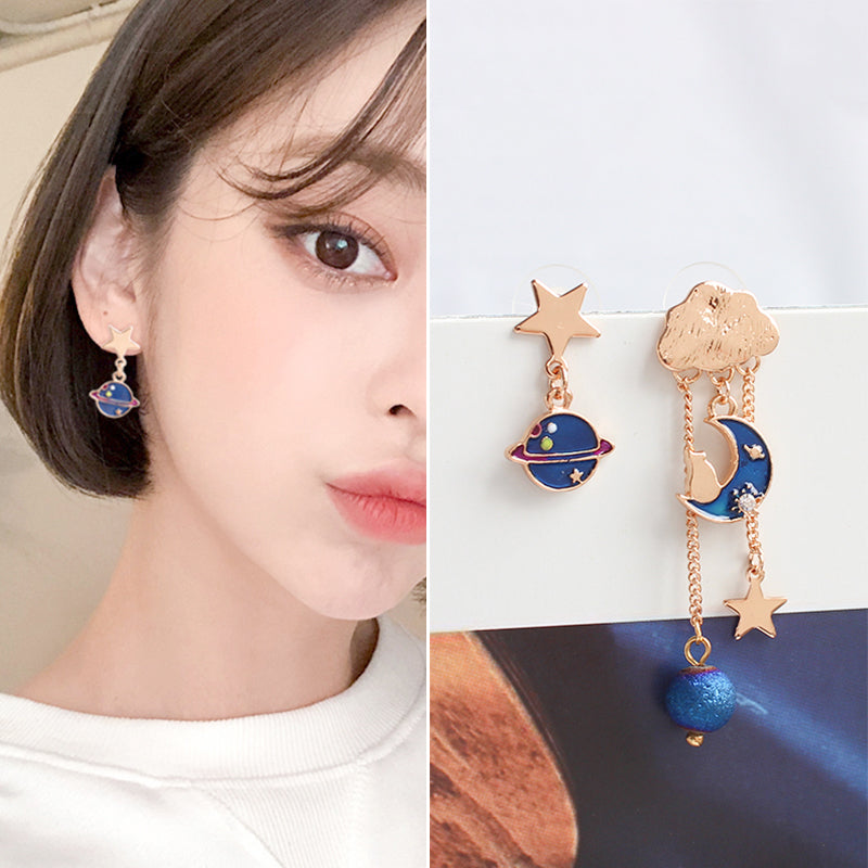 Moon and Star Earrings/Clips JK2619