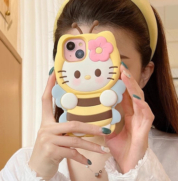 Cute Bee Phone Case for iphone X/XS/XR/XS Max/11/11pro/11pro max/12/12pro/12pro max/13/13pro/13pro max/14/14pro/14plus/14pro max/15/15pro/15pro max PN6598