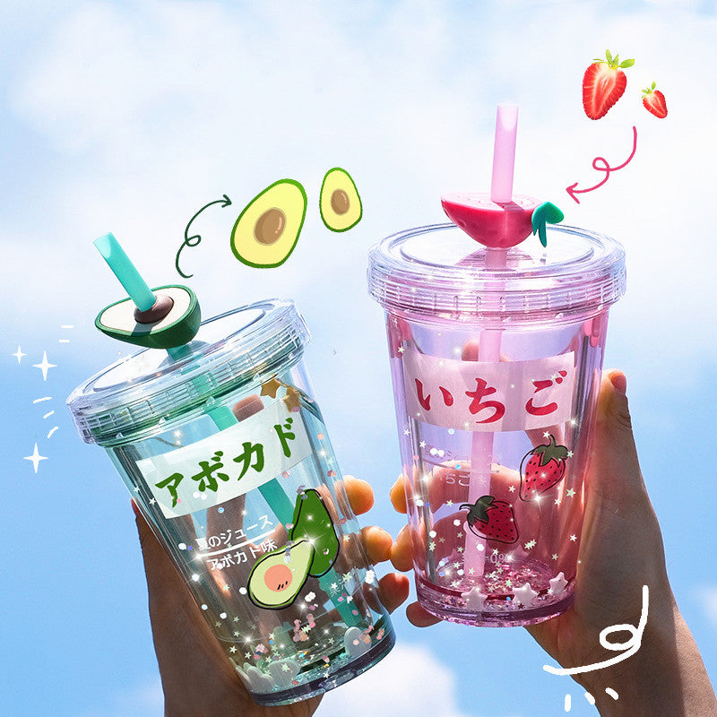 Strawberry and Avocado Water Bottle  JK2368