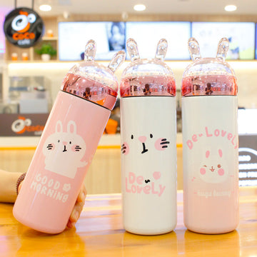 Cute Rabbit Stainless Steel Vacuum Water Bottle JK1857