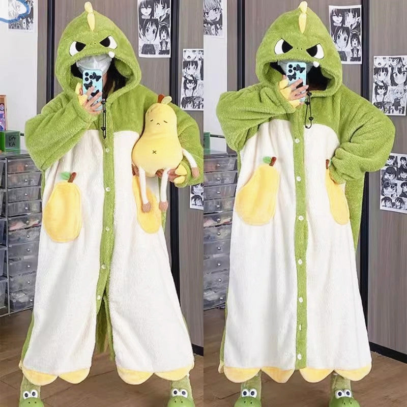 Cute Dinosaur Winter Pajamas Dress JK3676