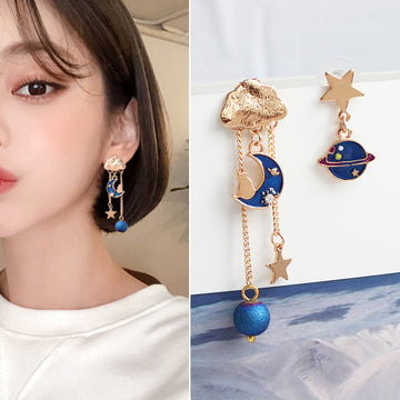 Moon and Star Earrings/Clips JK2619