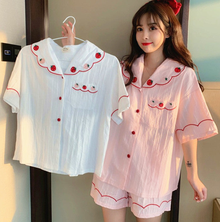 Kawaii Stawberry Pajamas Suits PN4973