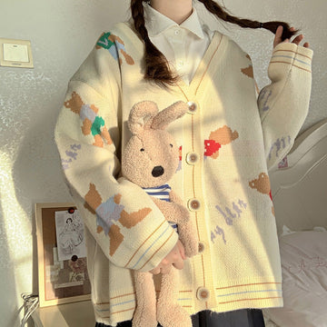 Cute Bear Sweater Coat JK2589