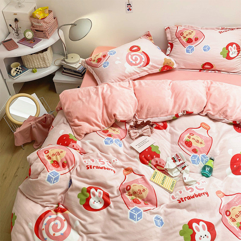 Strawberry Milk Bedding Set JK3153