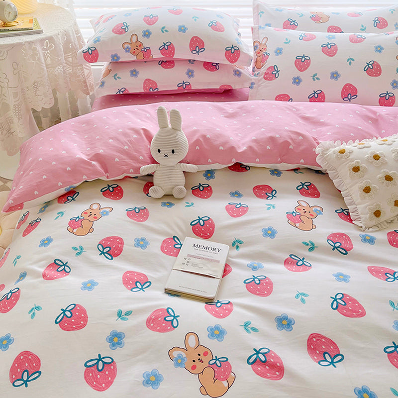 Kawaii Strawberry Bedding Set PN5159