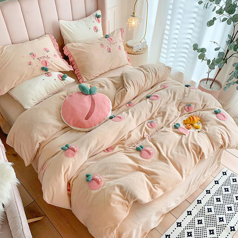 Cute Peach Bedding Set JK2831