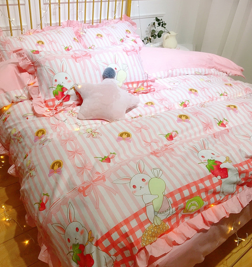 Pink Rabbit Bedding Set PN5140