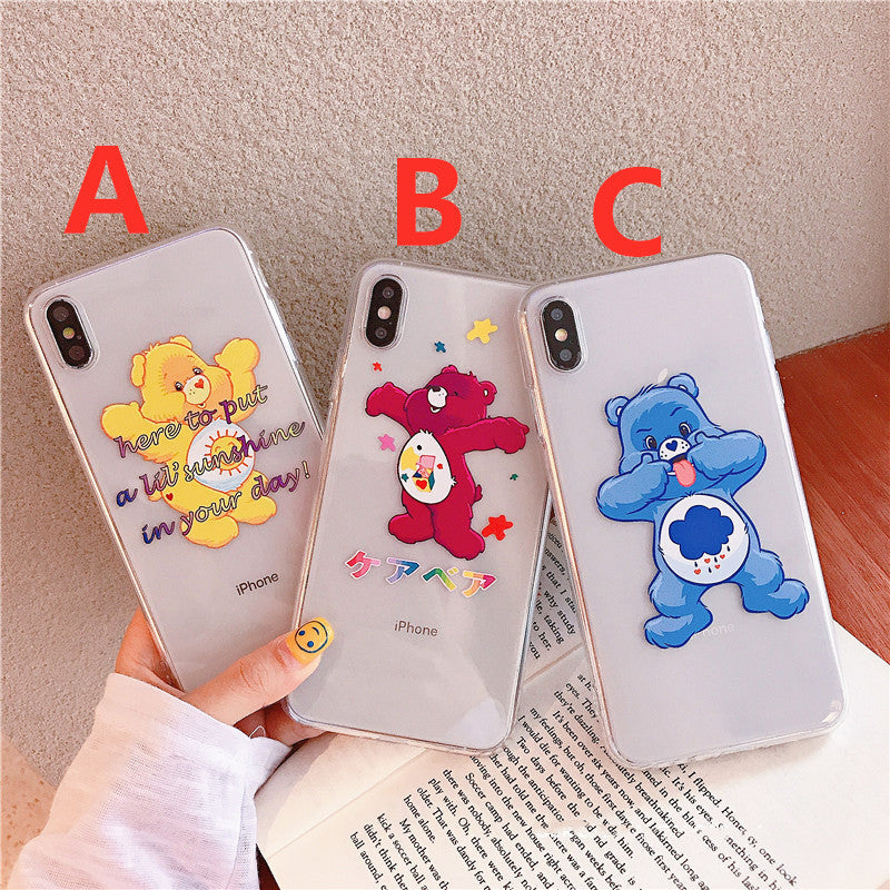 Cute Bear Phone Case for iphone 6/6s/6plus/7/7plus/8/8P/X/XS/XR/XS Max JK1896