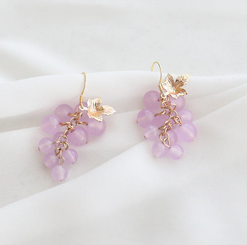 Purple Grapes Earrings/Clips JK2715