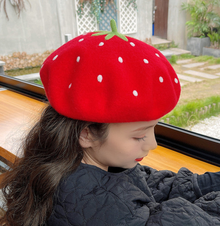 Fashion Strawberry Beret PN5748