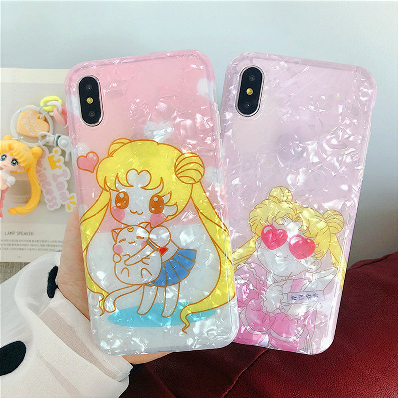 Lovely Sailormoon Phone Case for iphone 6/6s/6plus/7/7plus/8/8P/X/XS/XR/XS Max JK1653