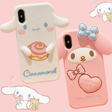 Pink Mymelody and Cinnamoroll Phone Case for iphone 6/6s/6plus/7/7plus/8/8P/X/XS/XR/XS Max JK1089