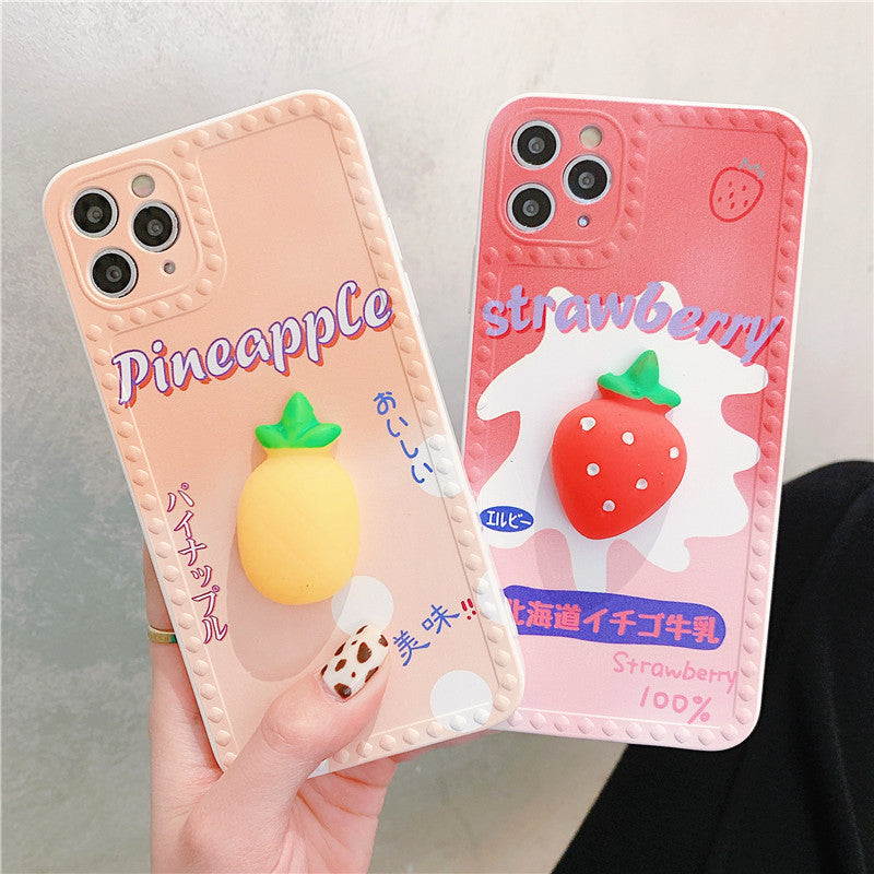 Sweet Strawberry Phone Case for iphone7/7plus/8/8P/X/XS/XR/XS Max/11/11 pro/11 pro max/12/12pro/12mini/12pro max JK2685