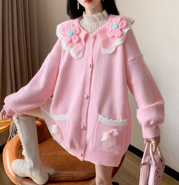 Pretty Flower Sweater Coat PN6303