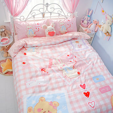 Pink Rabbit Bedding Set JK2413