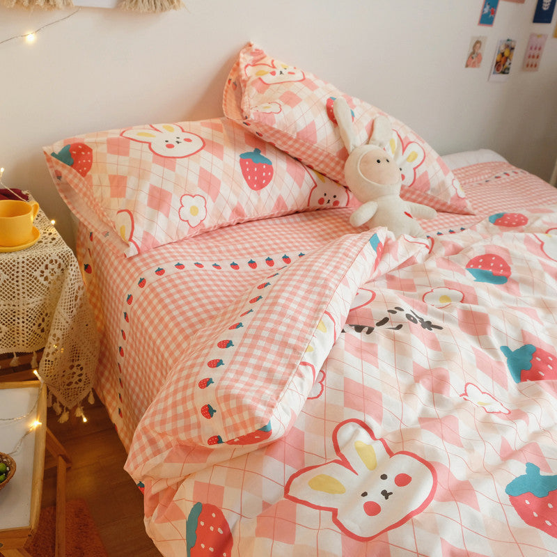 Rabbits Strawberry Bedding Set JK2491