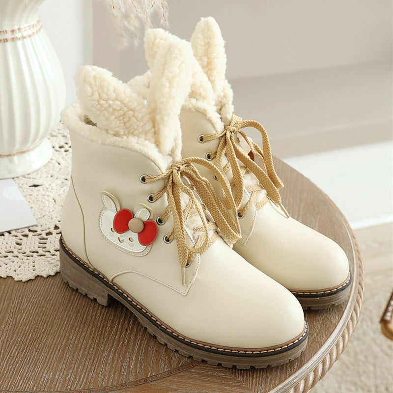 Fashion Rabbit Ears Girl Martin Boots JK3011