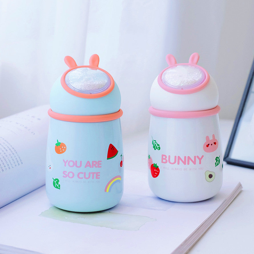 Cute Rabbit Stainless Steel Vacuum Water Bottle JK2347