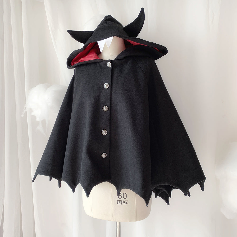 Black Devil Cloak Coat JK2915