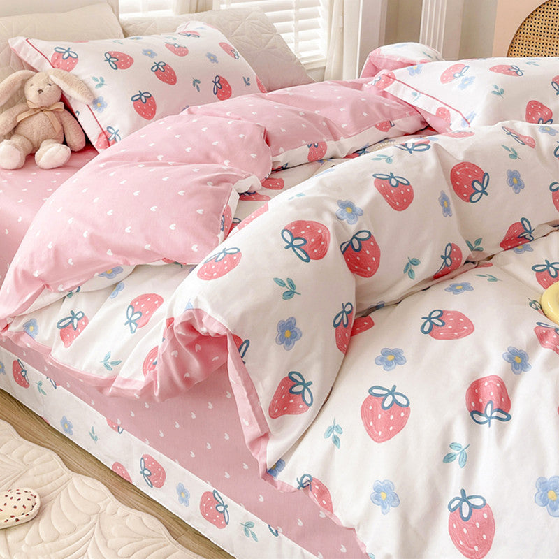 Kawaii Strawberry Bedding Set PN5765