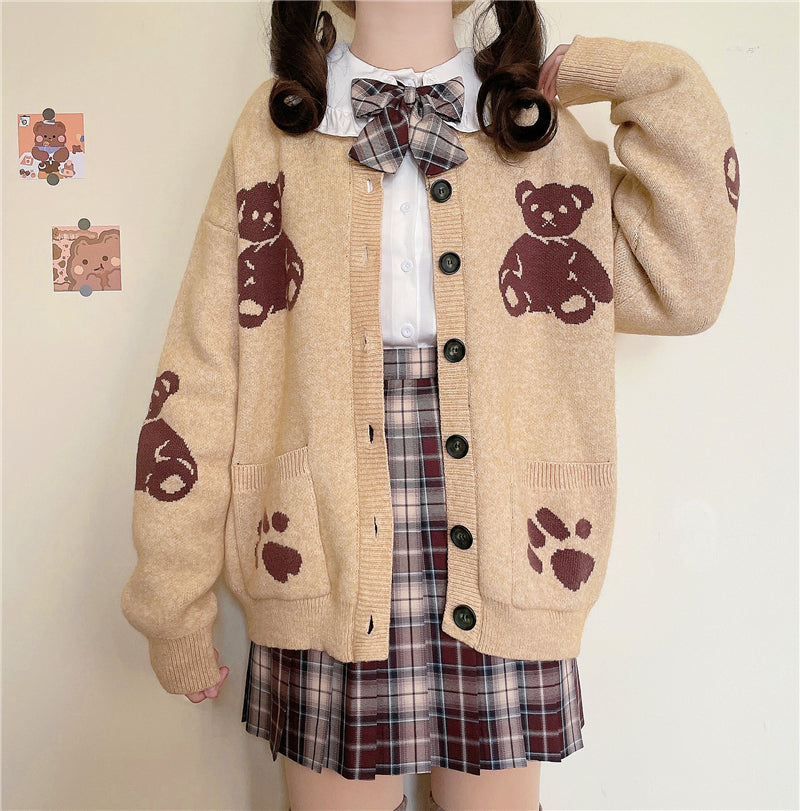 Cute Bear Sweater Coat JK2958