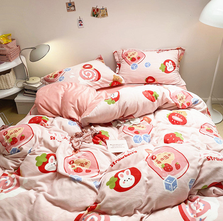 Strawberry Milk Bedding Set JK3153