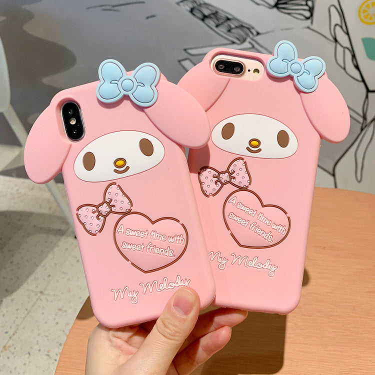 Pink Mymelody and Cinnamoroll Phone Case for iphone 6/6s/6plus/7/7plus/8/8P/X/XS/XR/XS Max JK1089