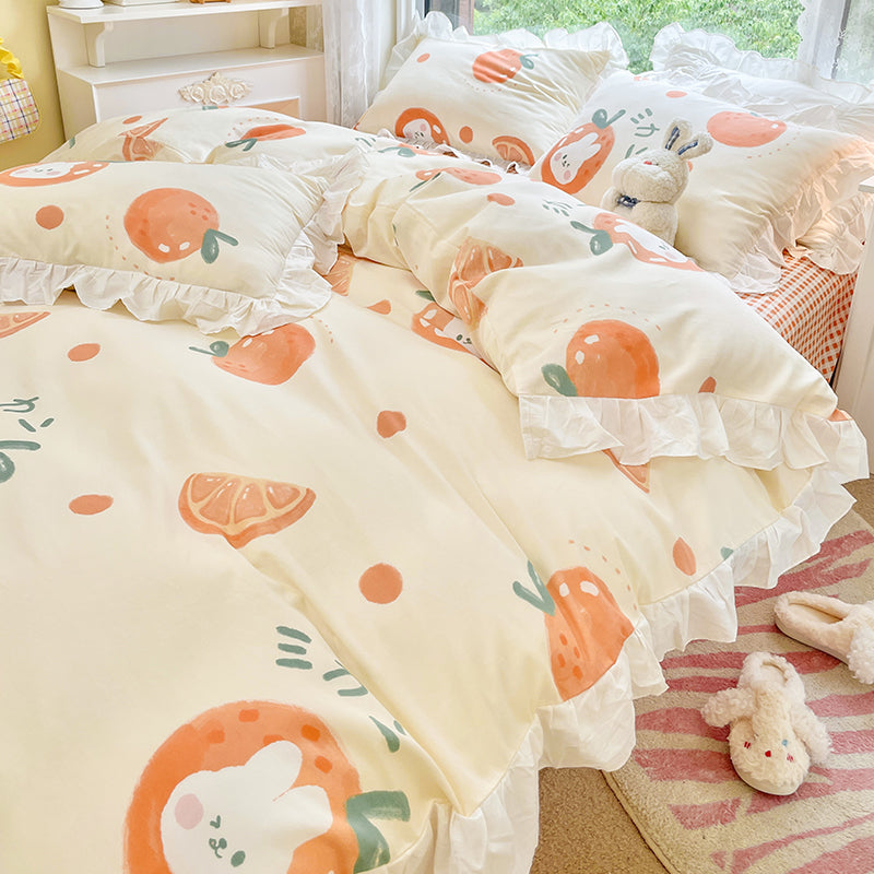 Sweet Orange Bedding Set JK2869