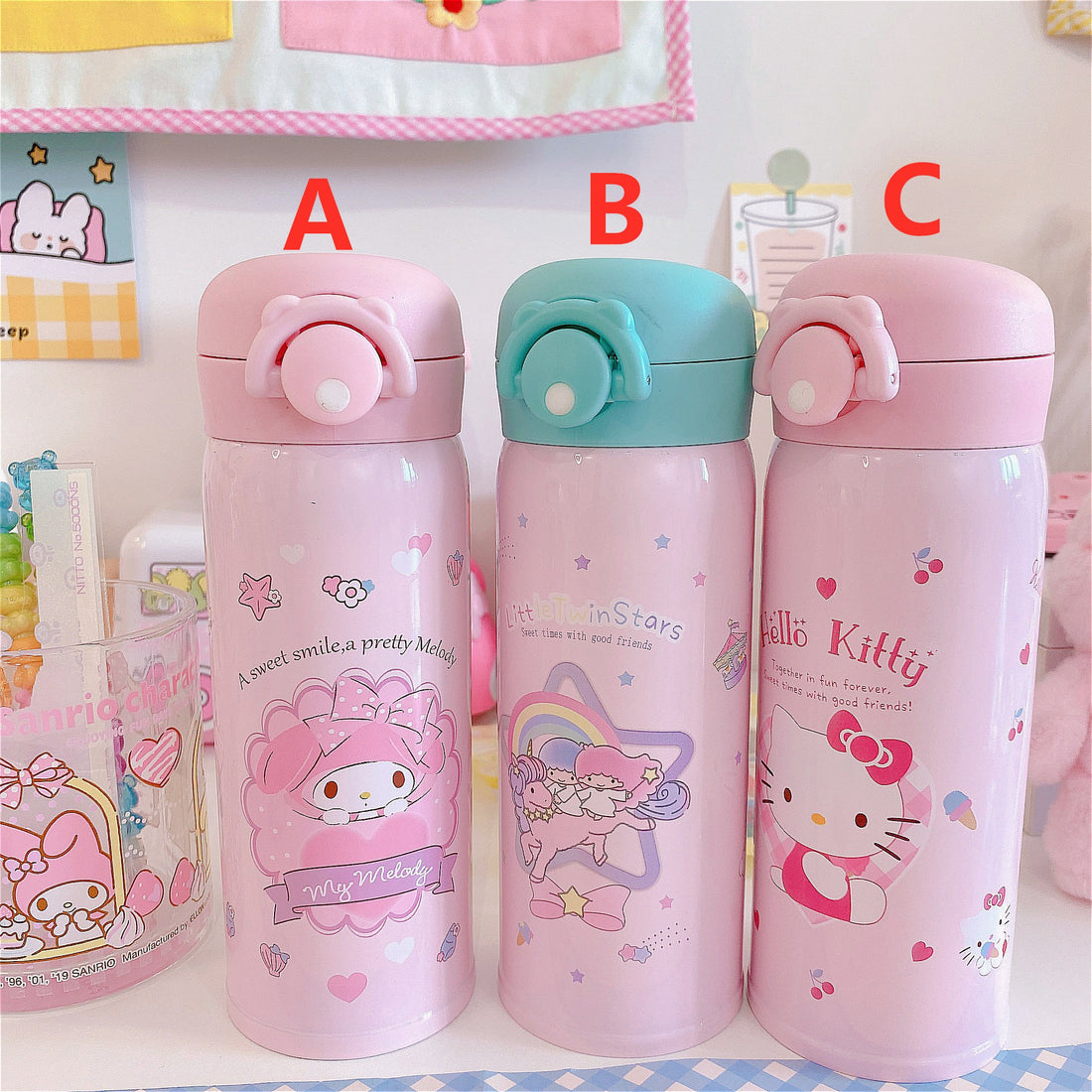 Cartoon Stainless Steel Vacuum Water Bottle JK2398