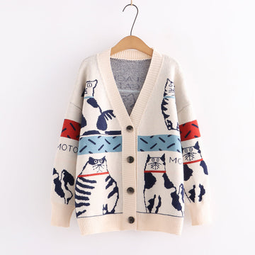 Lovely Cats Sweater Coat JK3041